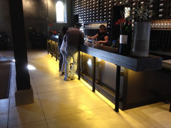 Metal Trim — Fabricated bar supports, trim and toe kick with black magic patina.