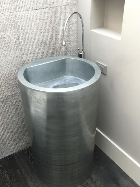 Zinc Sink — Sink made from 99% zinc sheet
