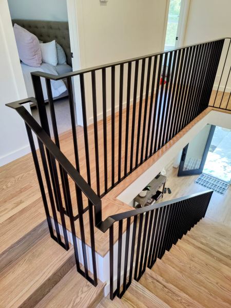 Stair Railing — Stair railing in St. Helena, California built with 3/8" x 2" rail cap and 3/8" x 1" pickets