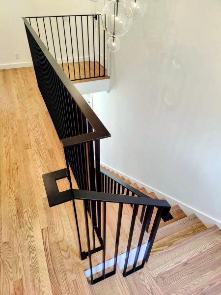 Stair Railing — Stair railing in St. Helena, California built with 3/8" x 2" rail cap and 3/8" x 1" pickets